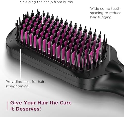 Black ionic straightening brush sixteen modes — photo 5