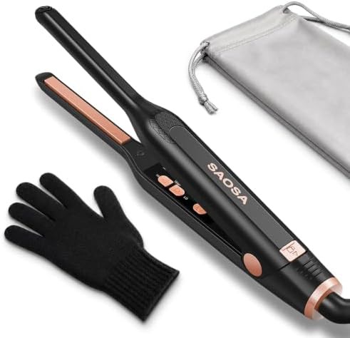 Rose gold ultra thin hair straightener