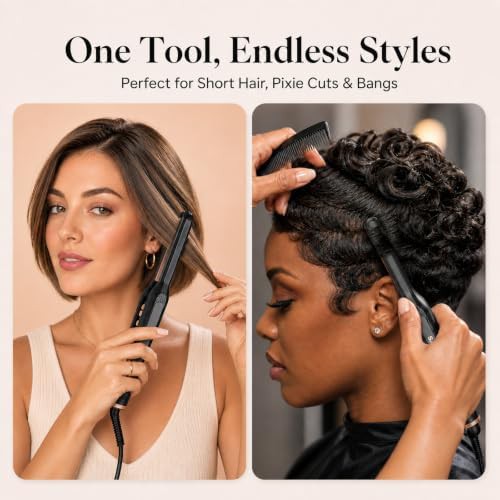 Rose gold ultra thin hair straightener — photo 4
