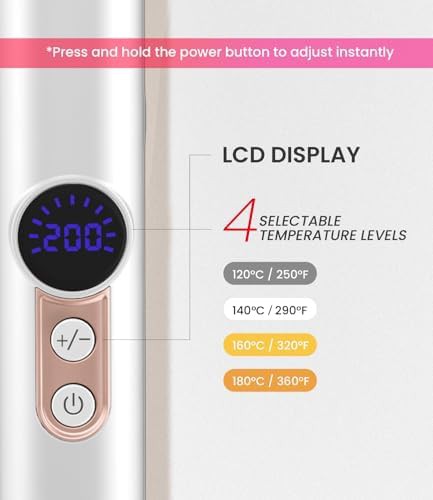 White mini straightener with LCD — photo 3