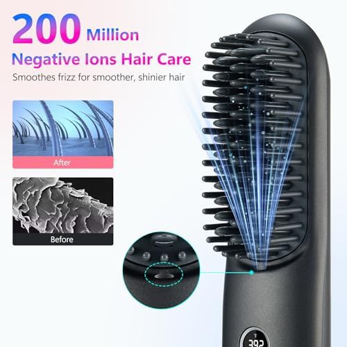 Black cordless LCD screen styler — photo 5