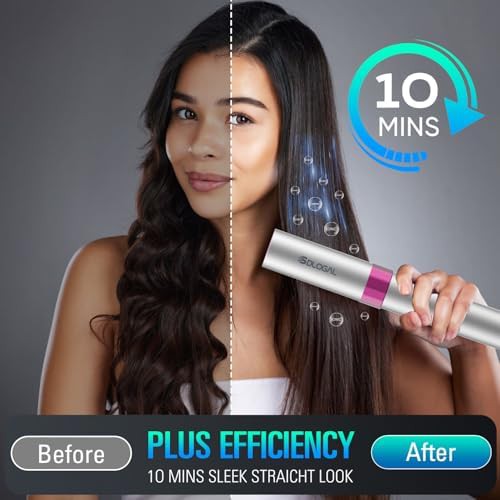 Rechargeable ionic hair straightening brush — photo 5