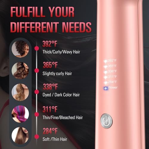 Rose gold dual voltage straightening brush — photo 4