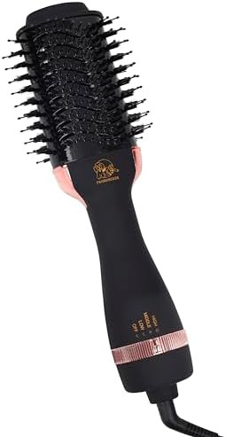 Ionic hair dryer and volumizer brush