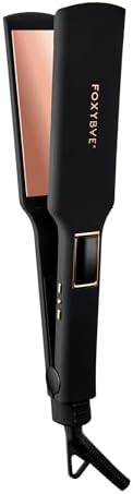 Wide plate titanium rose gold iron