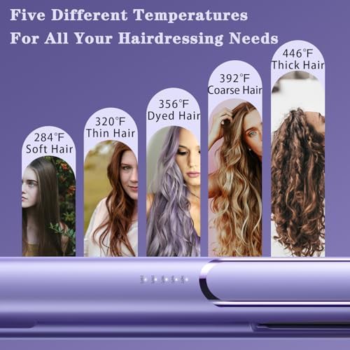 Purple professional flat iron and curler — photo 3