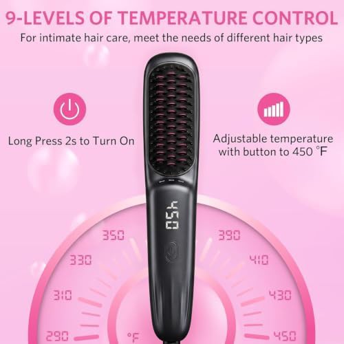 Grey travel straightening brush comb — photo 3