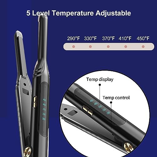 Black pencil thin mini flat iron — photo 5