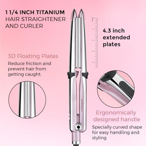 Professional titanium flat iron with ionic technology — photo 4