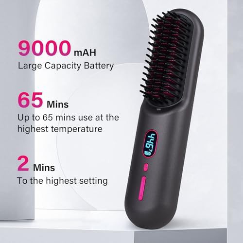 Ceramic rechargeable hair straightening comb — photo 2