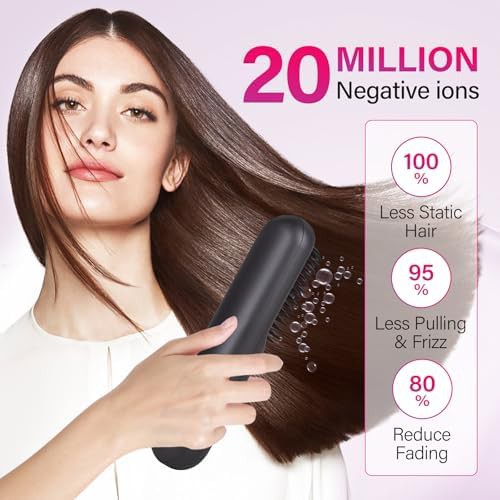 Ceramic rechargeable hair straightening comb — photo 3