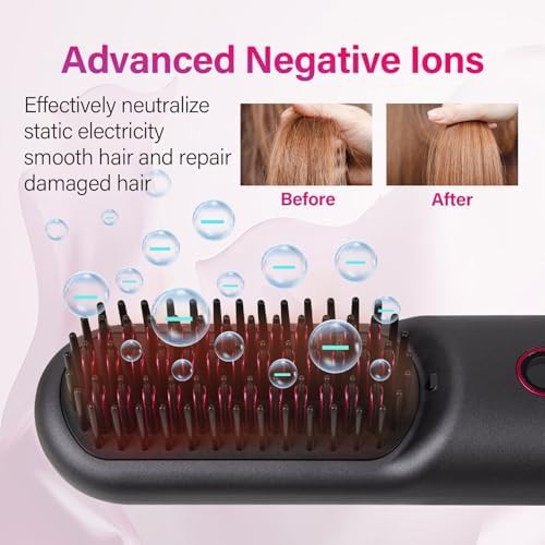 Ceramic rechargeable hair straightening comb — photo 5