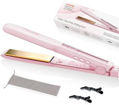 Peach pink ionic titanium flat iron