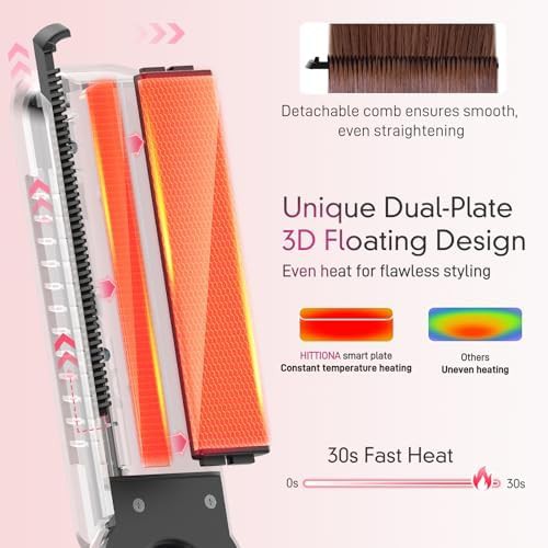 Ionic flat iron with detachable comb — photo 3