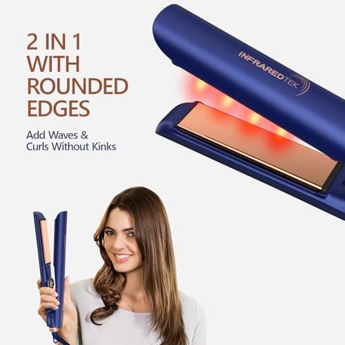 Titanium straightening iron with infrared light — photo 4