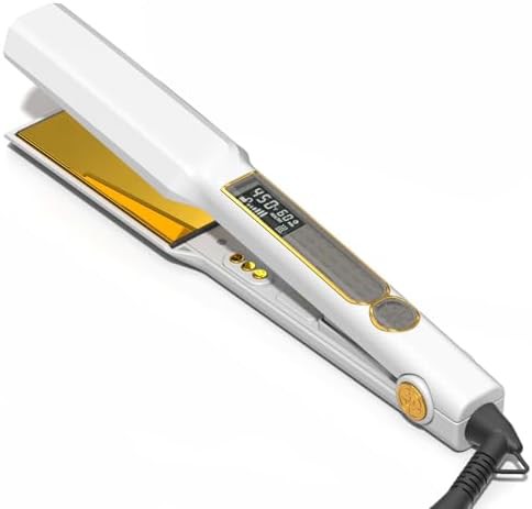 Wide plate titanium ceramic white gold iron