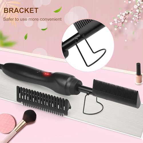 Black three gear electric pressing comb — photo 4