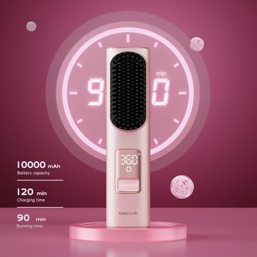 Pink cordless plasma ion straightening comb — photo 5