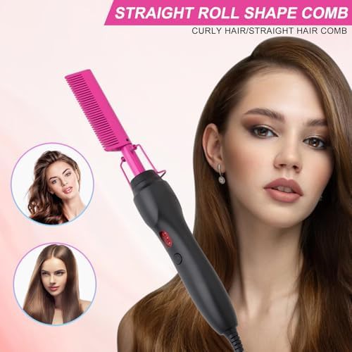 Purple anti scald electric hot comb — photo 3