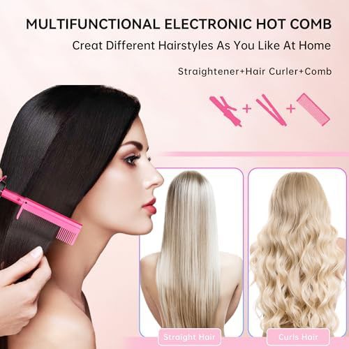 Purple anti scald electric hot comb — photo 4