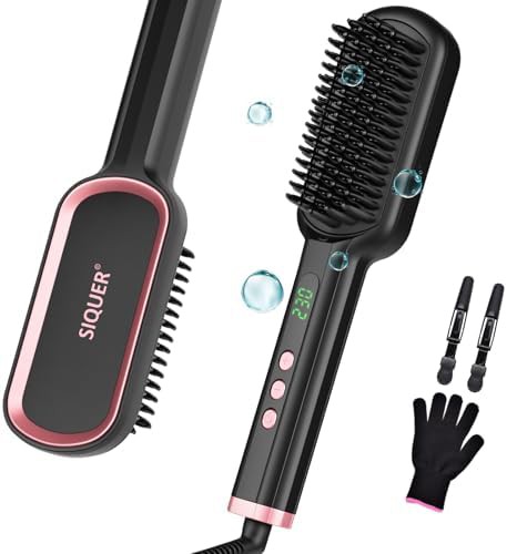 Ionic hair straightening brush