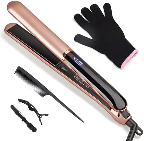 Professional flat iron with floating plates