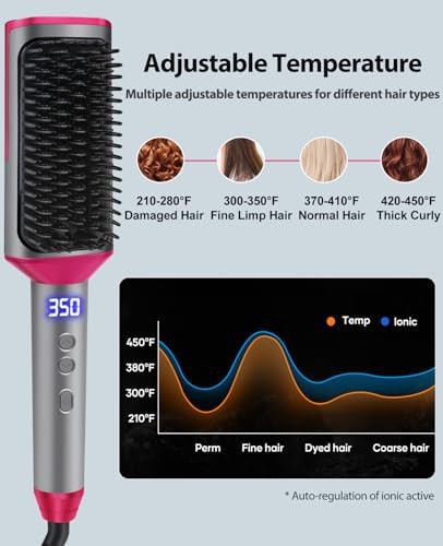 Ceramic ionic straightening brush with dense bristles — photo 4