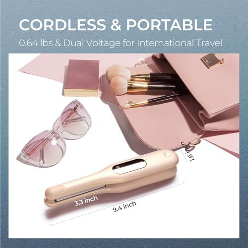Gold pink mini cordless pencil iron — photo 4