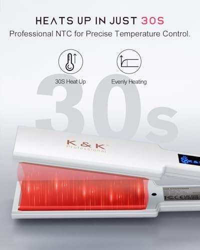 Digital ceramic wide plate hair straightener — photo 5