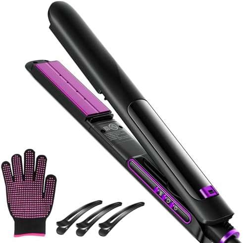 Titanium steam hair straightener and curler