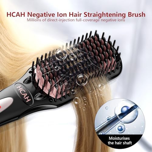 Anti scald ceramic straightening brush for travel — photo 3