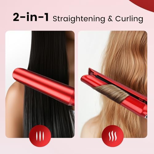 Red ceramic and titanium ionic styler — photo 3