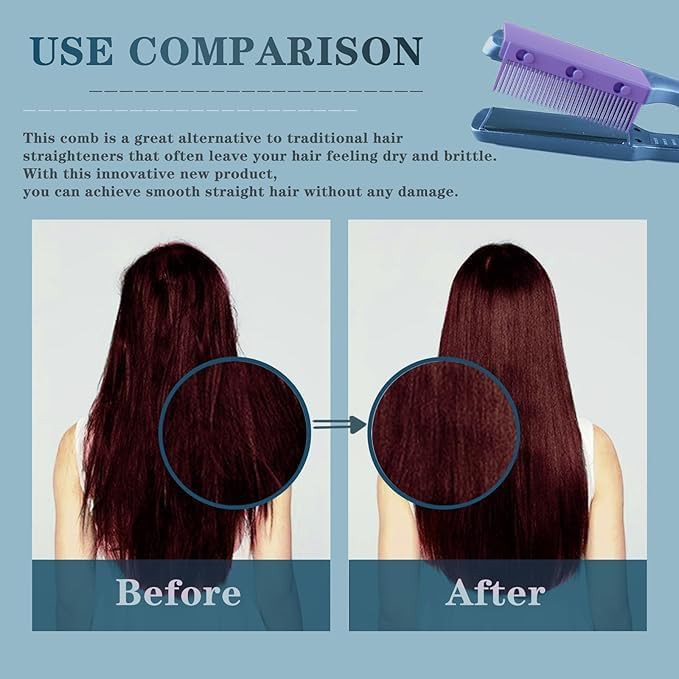 Purple removable flat iron comb attachment — photo 5