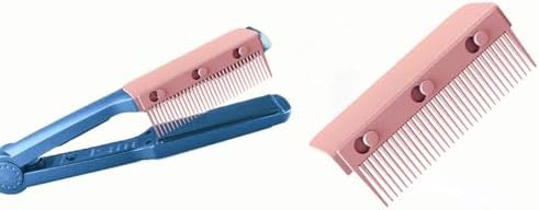 Pink removable flat iron comb attachment