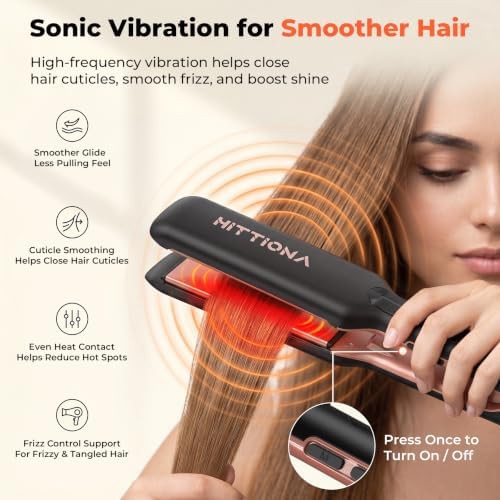 Wide ceramic infrared ionic flat iron — photo 5