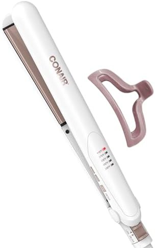 Double ceramic flat iron with extra long plates
