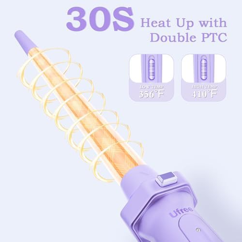 Ceramic curling wand and flat iron set — photo 3