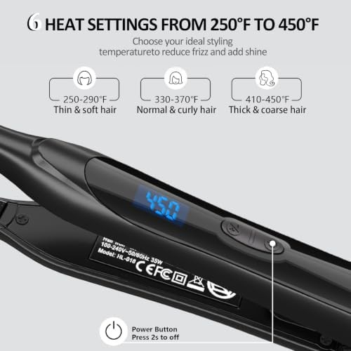 Pencil thin 0.3 in ceramic flat iron — photo 4