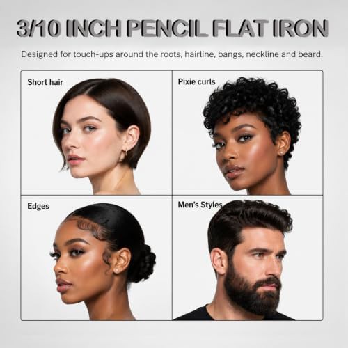 Pencil thin 0.3 in ceramic flat iron — photo 5