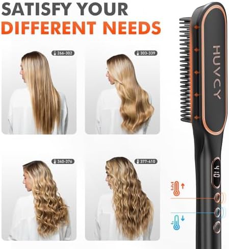 Ceramic electric straightening comb for women — photo 4