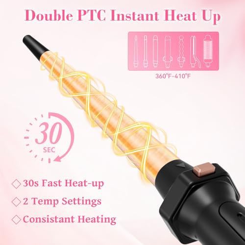 Ceramic curling iron and thermal brush set — photo 4