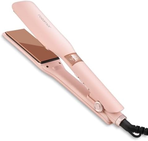 Wide plate titanium hair straightener
