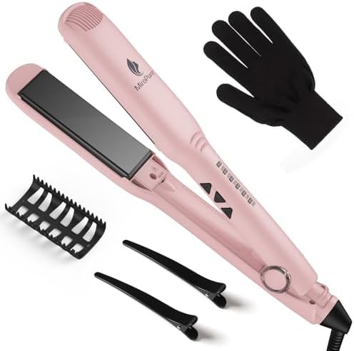 Wide ceramic flat iron with 1.5 in plates