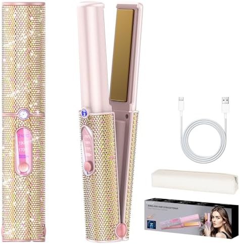 Gold cordless flat iron and curler