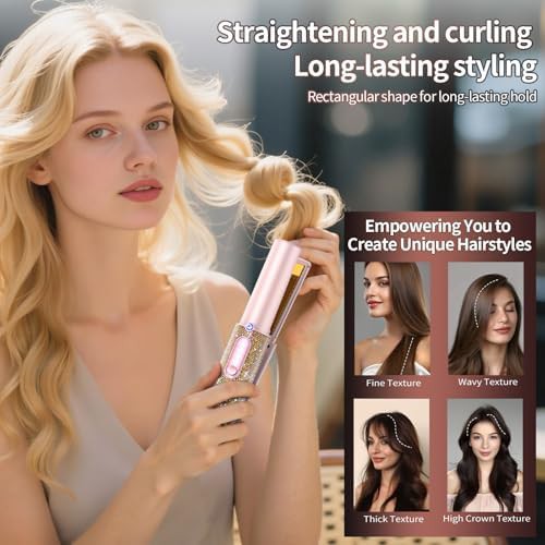 Gold cordless flat iron and curler — photo 4