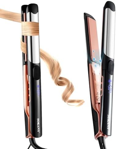 Titanium flat iron and curler with dual voltage