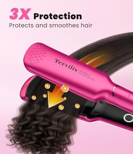 Wide plate ceramic hair flat iron — photo 3