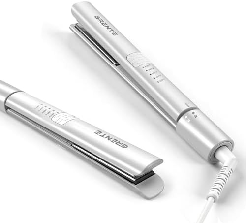 White titanium two in one flat iron
