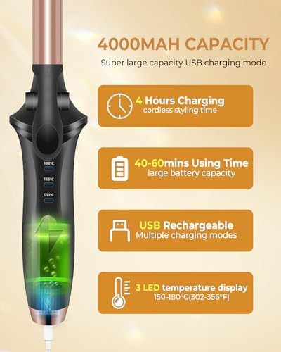 Cordless rechargeable mini travel styler — photo 3