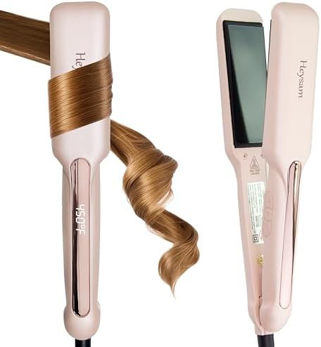 Pink titanium travel hair straightener